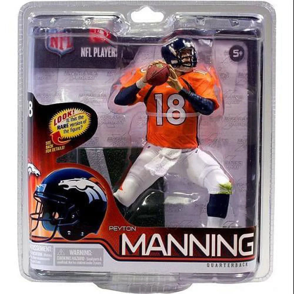 NFL Peyton Manning Orange Jersey Action Figure