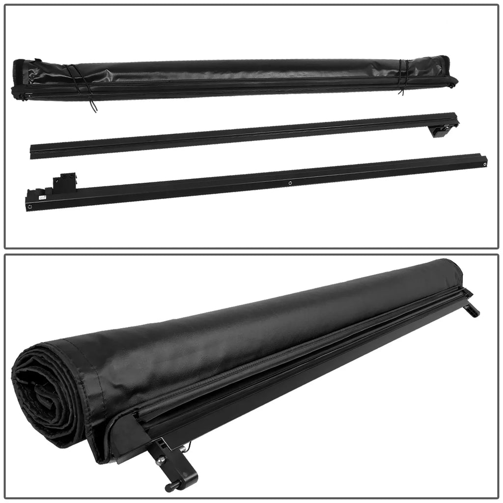 DNA Motoring TTC-RU-090 For 2019 to 2021 Ford Ranger 5Ft Truck Short Bed Matte Black Vinyl Soft Top Roll-up Tonneau Wrap 20