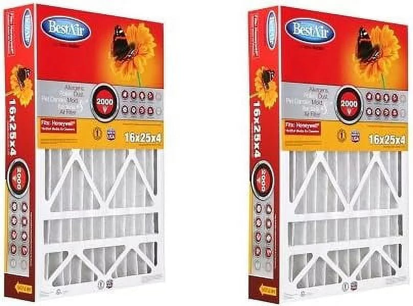 Furnace Filter, 16" X 25" X 4", Replacement, MERV 11 (2-Pack)