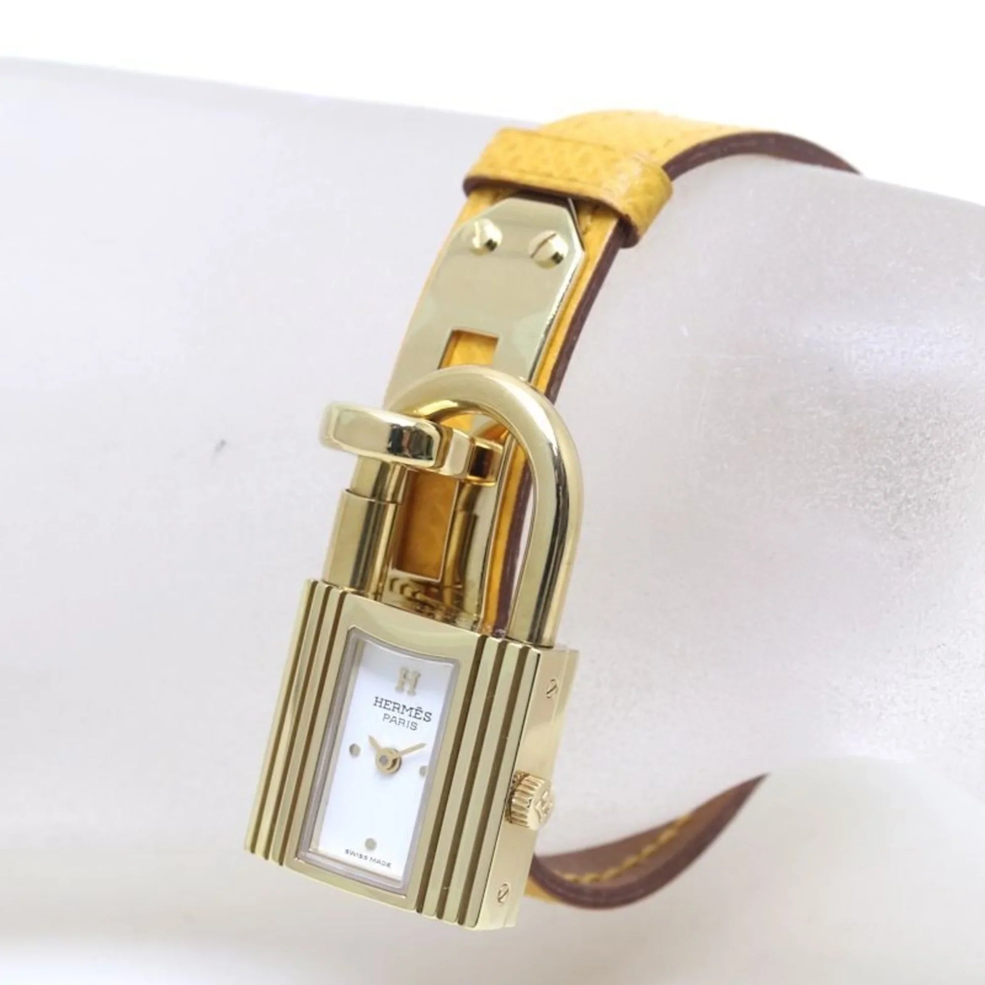 Pre-Owned HERMES Kelly Watch KE1.201 ○Y stamp GP (gold plated) x Vaux Epson Ladies 39261 (Good)