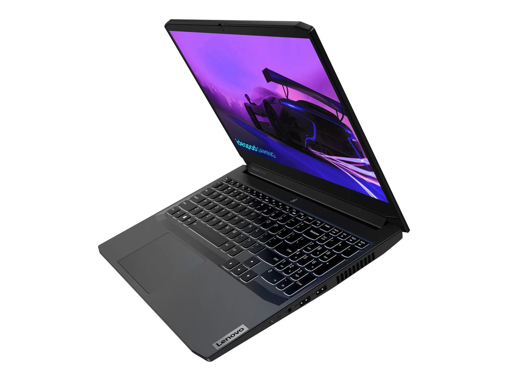 Lenovo IdeaPad Gaming 3 15ACH6 82K2 - 180-degree hinge design - AMD Ryzen 7 - 5800H / up to 4.4 GHz - Win 11 Home - GF RTX 3050 - 16 GB RAM - 512 GB SSD NVMe - 15.6" IPS 1920 x 1080 (Full HD) @ 120 Hz - 802.11a/b/g/n/ac/ax - shadow black - kbd: US