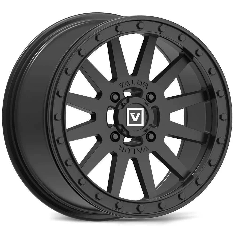 Valor V05 Beadlock 14" Wheels Black 30" Trail Saw 2.0 Tires Kawasaki Teryx Mule