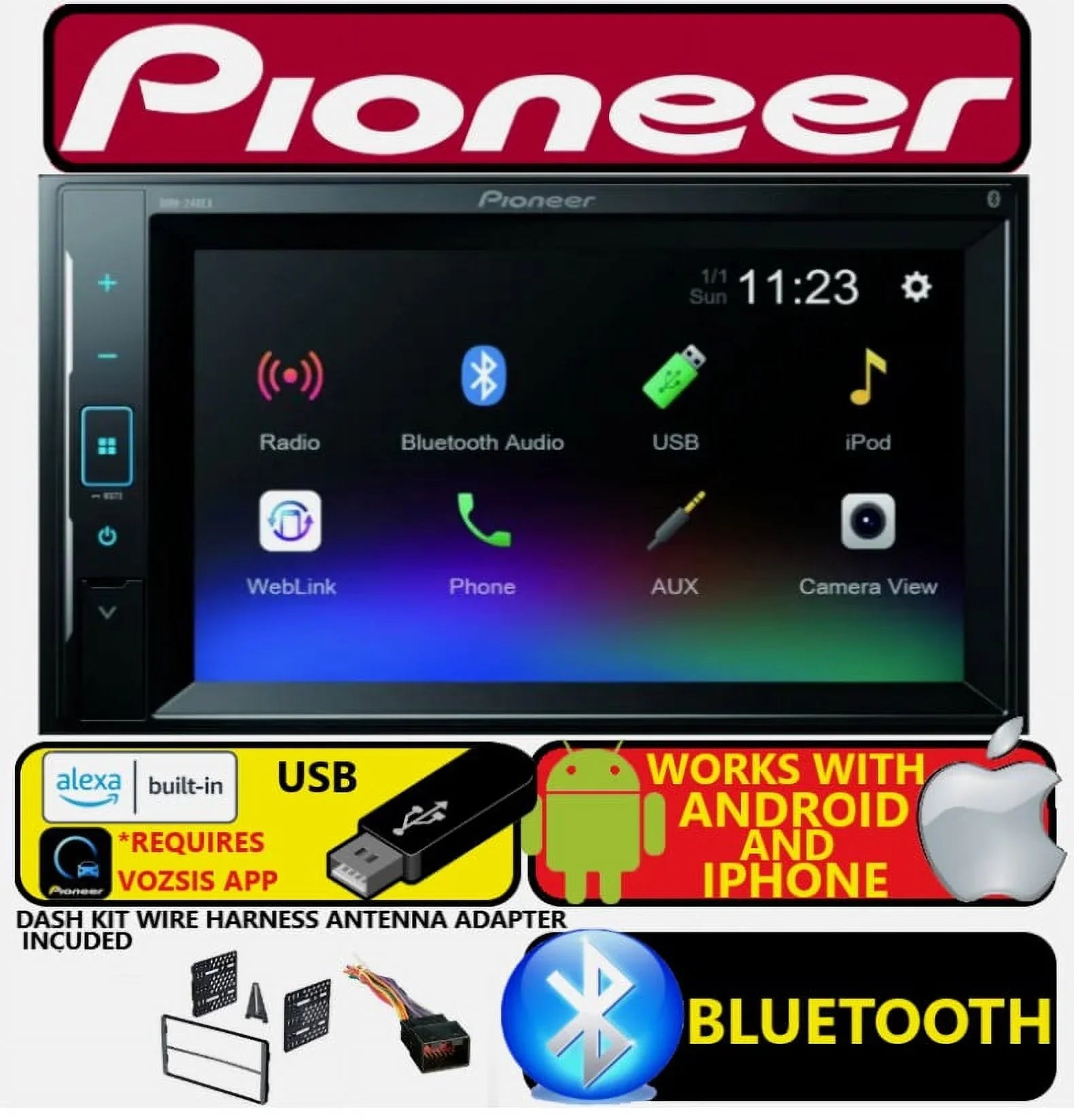 F150 NAVIGATOR EXPEDITION ECONOLINE VAN PIONEER BLUETOOTH USB CAR RADIO STEREO