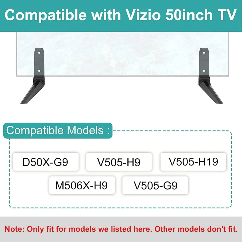 Base Stand for Vizio TV Legs, for Vizio 50 inch Smart TV, for Vizio D50X-G9 V505-H9 M506X-H9 V505-H19 V505-G9, Base