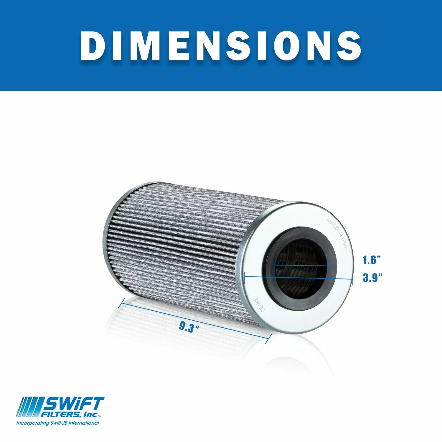 Direct Interchange for NAPA 7841 Cartridge Filter Element Microglass 12 Micron