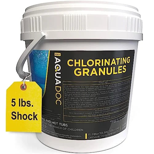 Pool Shock - Super Fast Acting Pool Chlorine Shock Treatment for Shocking Inground Pools and Above Ground Pools - This Shock Pool Treatment is a Excellent Swimming Pool Shock for Saltwater Pools - AquaDoc