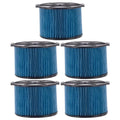 5 Pack VF3500 3-Layer Fine Dust Cartridge Filter Replacement Part 26643 Matching with RIDGID 3-4.5 Gallon Wet & Dry Portable Vacuums