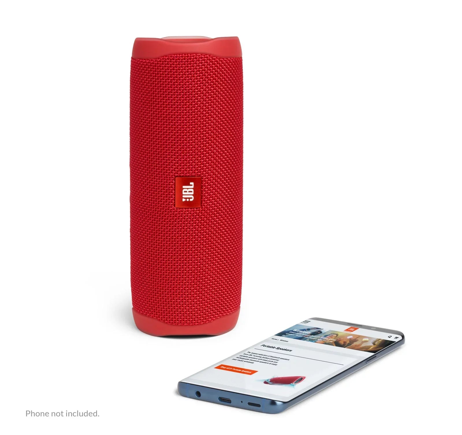 Restored JBL Flip 5 Red Portable Bluetooth Speaker (Refurbished)