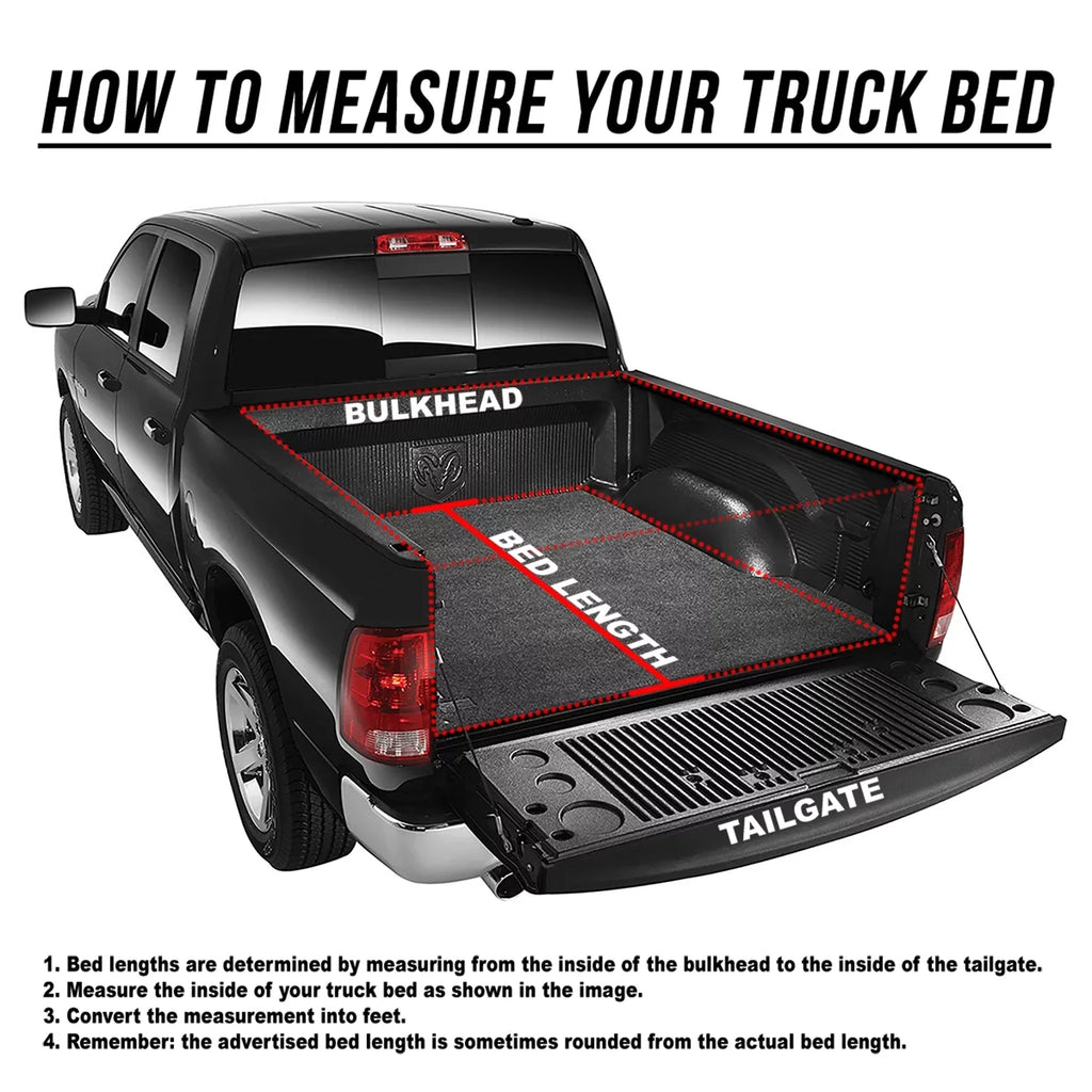 DNA Motoring TTC-RU-090 For 2019 to 2021 Ford Ranger 5Ft Truck Short Bed Matte Black Vinyl Soft Top Roll-up Tonneau Wrap 20
