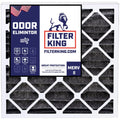 Filter King 16x19x1 Air Filter | 4-PACK | Carbon MERV 8 HVAC Pleated A/C Furnace Filters | MADE IN USA | Actual Size: 15.5 x 18.5 x .75"