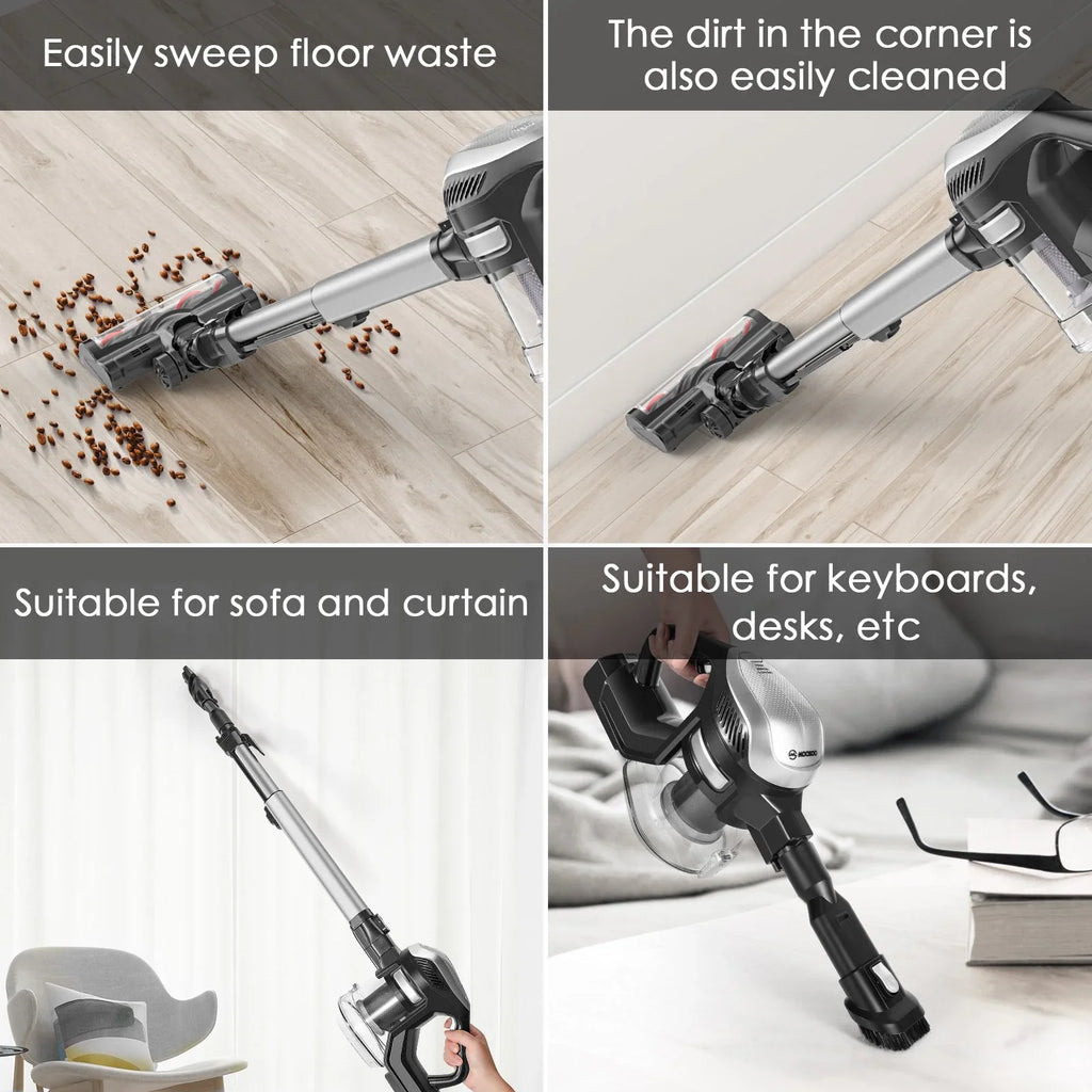 MOOSOO Cordless Vacuum 4-in-1 Lightweight Stick Vacuum Cleaner