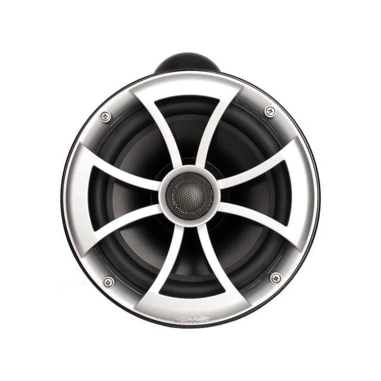 Wet Sounds ICON8B-FMINI 8" Black Tower Speakers with Stainless Steel MINI Fixed Clamps & HTX2 600 Watt Amplifier