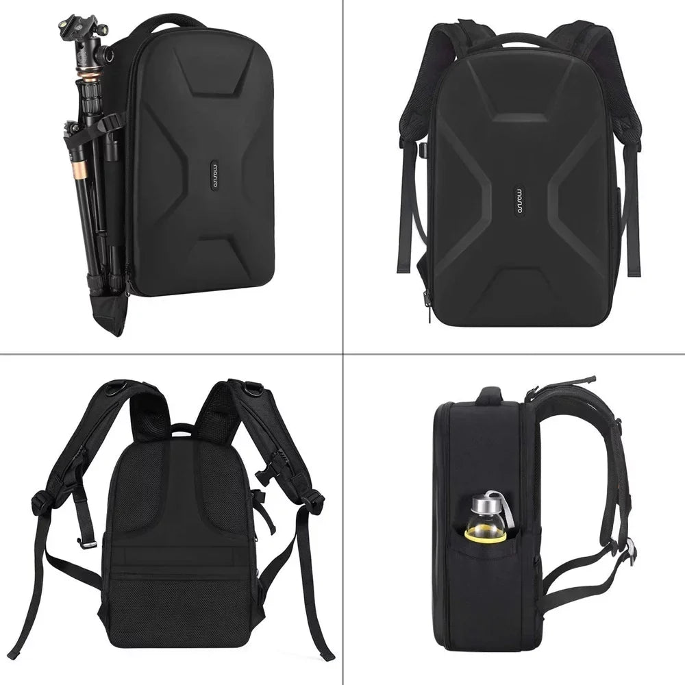 Mosiso Camera Backpack for Canon/Nikon/Sony/DJI Mavic Drone, DSLR/SLR/Mirrorless Photography Camera Bag Waterproof Hardshell Protective Case with Tripod Holder&Laptop Compartment, Black