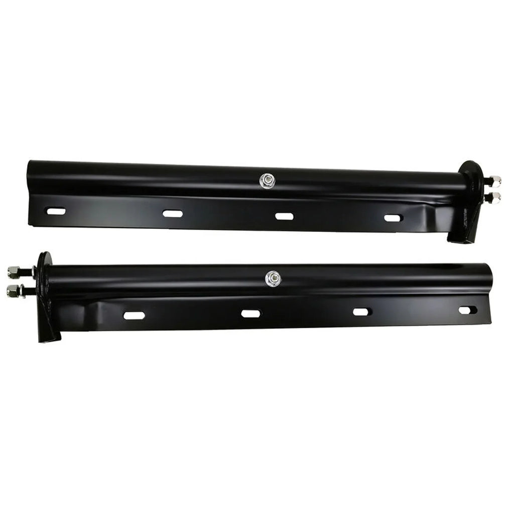 POWERWORKS Black Straight Spring Loaded Mud Flap Hanger Bracket Mudflap Holder Set 1-1/8" Bolt Spacing 30" Length for Semi Trucks