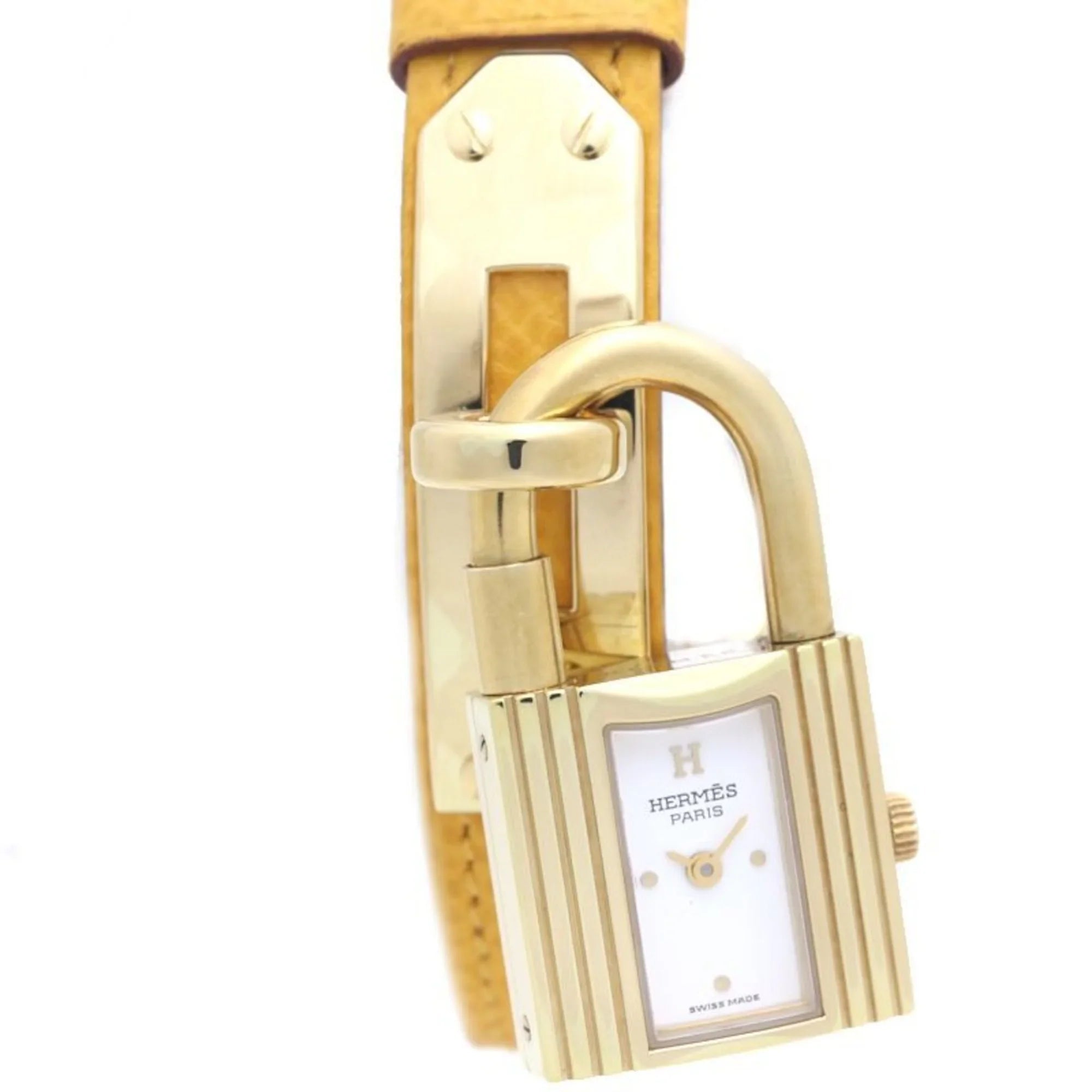Pre-Owned HERMES Kelly Watch KE1.201 ○Y stamp GP (gold plated) x Vaux Epson Ladies 39261 (Good)