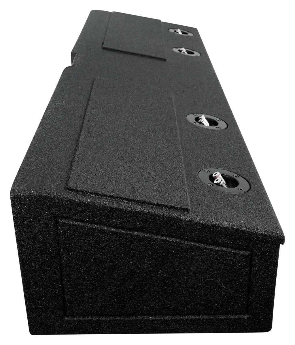 Rockville REC120 Quad 8" Ported Bedlined Sub Box For 2007- CURRENT GM Crew Cab