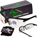 Spits Eyewear 1.50 Full Magnifying Shooting Safety Glasses MAGSHOT Pick Frame & Lens Color (Lens color: Clear Anti-Fog, Frame color: Black)