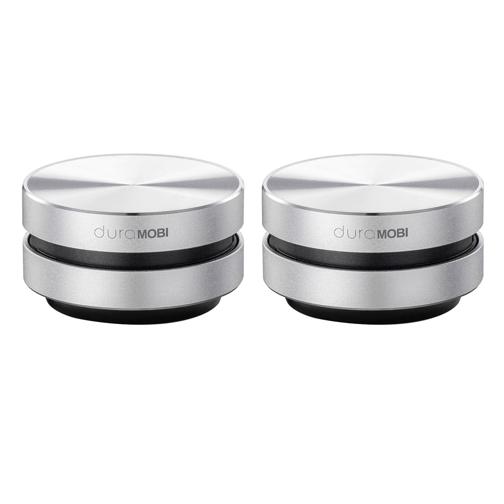 Dura MOBI 2 Packs Wirelessly BT Speaker Bone Conduction Speakers Mini Portable Loud Stereo Sound Built-in Mic Sound Box Silver