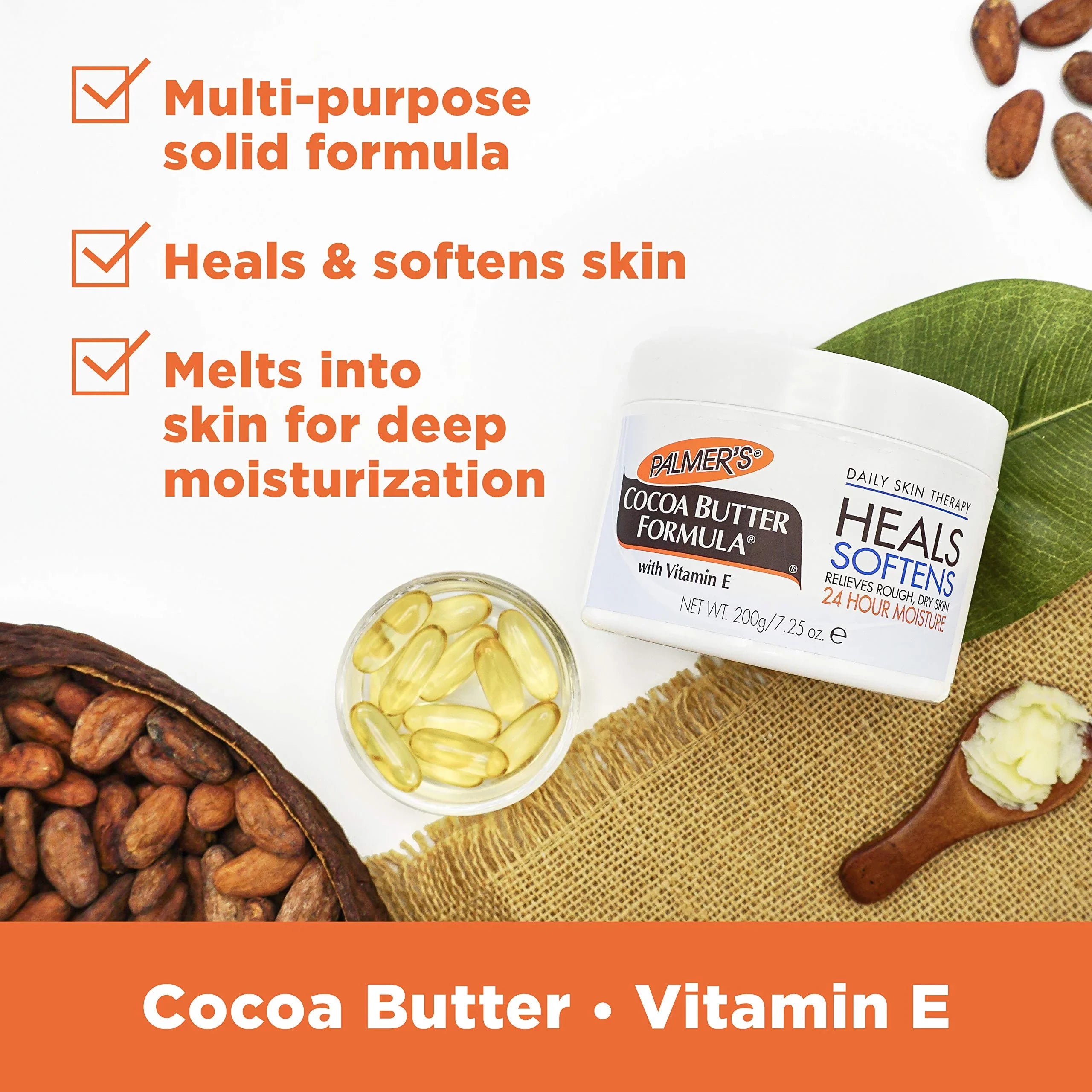 Palmer’S Cocoa Butter Formula Daily Skin Therapy, Solid , 7.25 Ounces (Pack Of 3)
