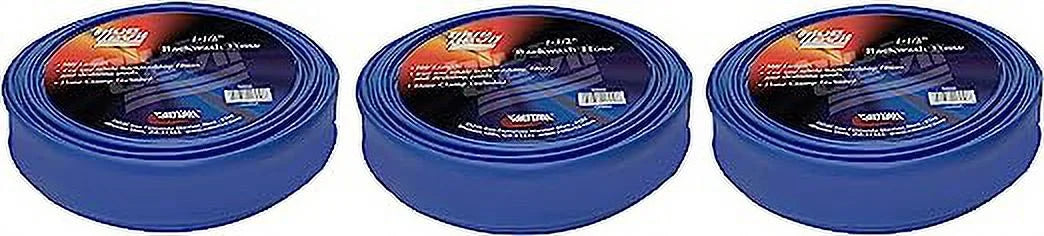 Blue Devil Pool Backwash Hose 1-1/2" X 100' with Hose Clamp 22 mil hose 3 Pack