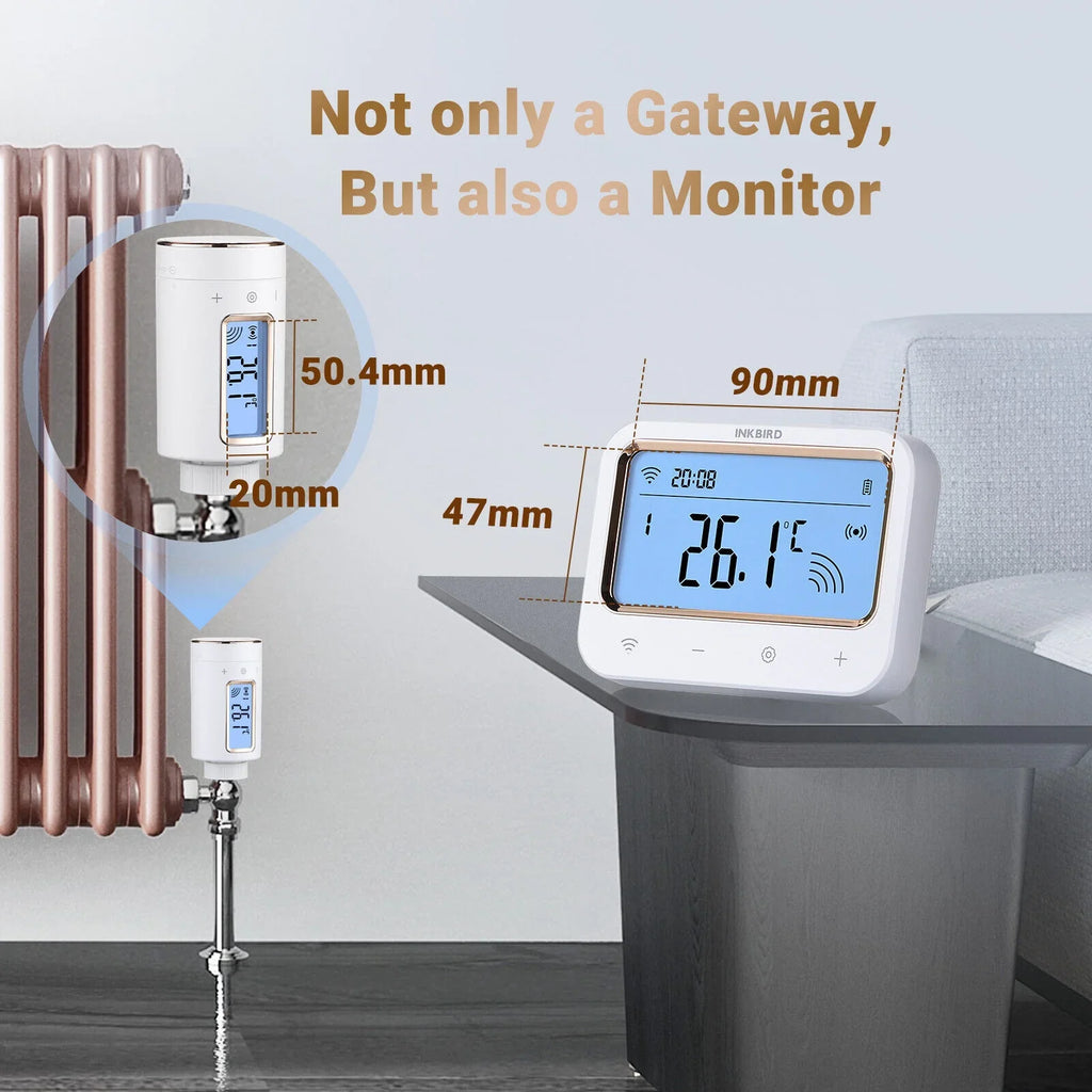 Inkbird Digital Radiator Valve Thermostatic Smart Intelligent Controller WiFi Gateway