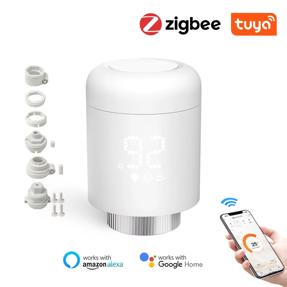 Pinnaco Intelligent Wireless Thermostat for Home Heating Control - Matching with Mobilephone App, Thermostatic Radiator Valves