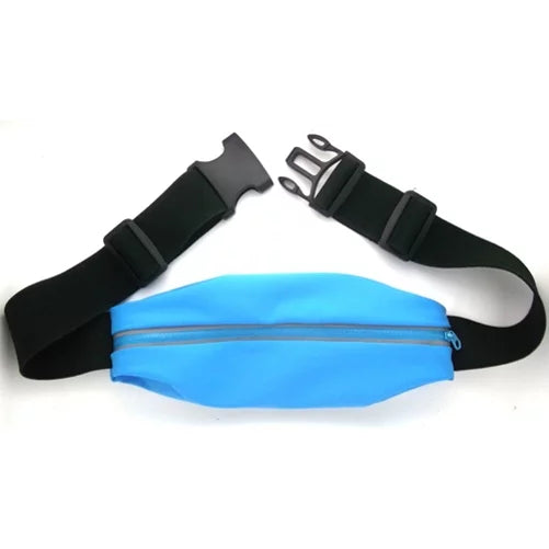 Sports Belt Band Running Waist Bag w Earphones Sports Wireless Headset V1Q for Motorola Moto E4 PLUS G4 Play E5 Play X 2 (2nd Gen), Droid Turbo 2, Plus, G6 Play e6, Maxx 2 - Nokia 3.1, 8, 6