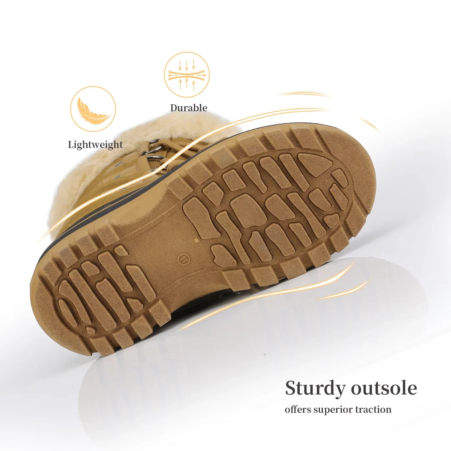Dream Pairs Boys Girls Toddler Kids Ankle Winter Snow Boots Faux Fur-Lined Soft Boots Shoes Warm FORESTER TAN Size 1 Little Kid