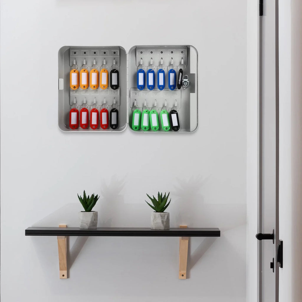 Etereauty Key Wall Box Mount Lock Case Security Organizer Cabinet Storage Holder Management Safe Locking Hanging Car