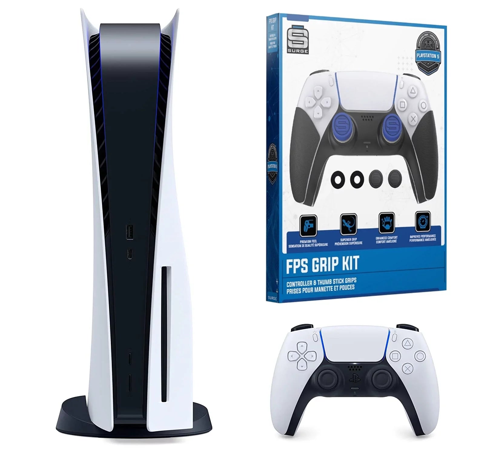 Sony Playstation 5 Disc (Sony PS5 Disc) Console with ControlGrip Player Pack Bundle