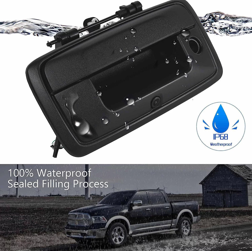 RED WOLF Tailgate Handle Backup Camera Rear View for 2014-2018 Chevrolet Silverado GMC Sierra 1500 Park Assist Camera