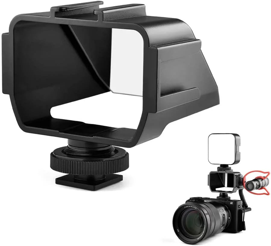 Camera Vlog Selfie Flip Screen, Cold Shoe Mic Light Mount Adapter for Sony A7RIV A7RIII A7RII A7III A7II A6000 A6300