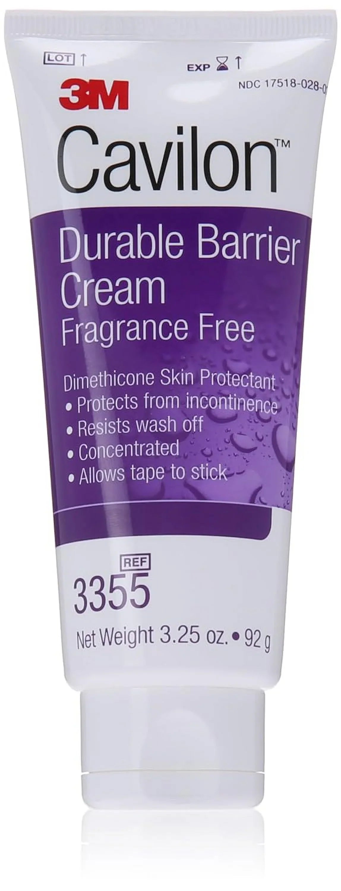 3M 3355 Cavilon Skin Protectant 3.25 oz Tube Unscented Cream (Pack of 2)