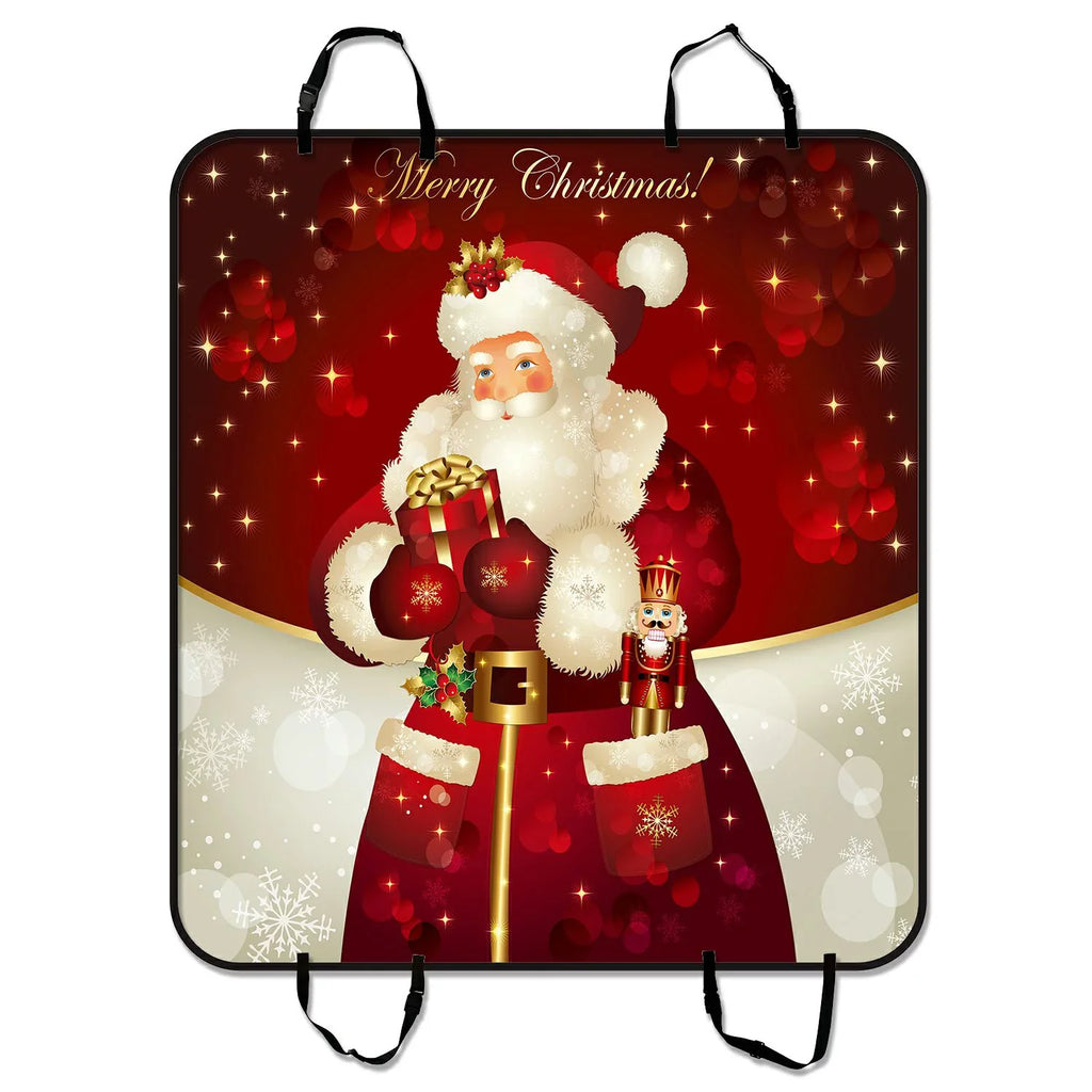 GCKG Merry christmas Dreamlike the Santa Claus Pet Car Seat Shield Dog Car Seat Mat Hammock Cargo Mat Trunk Mat For Cars Trucks and SUV 54x60 inches