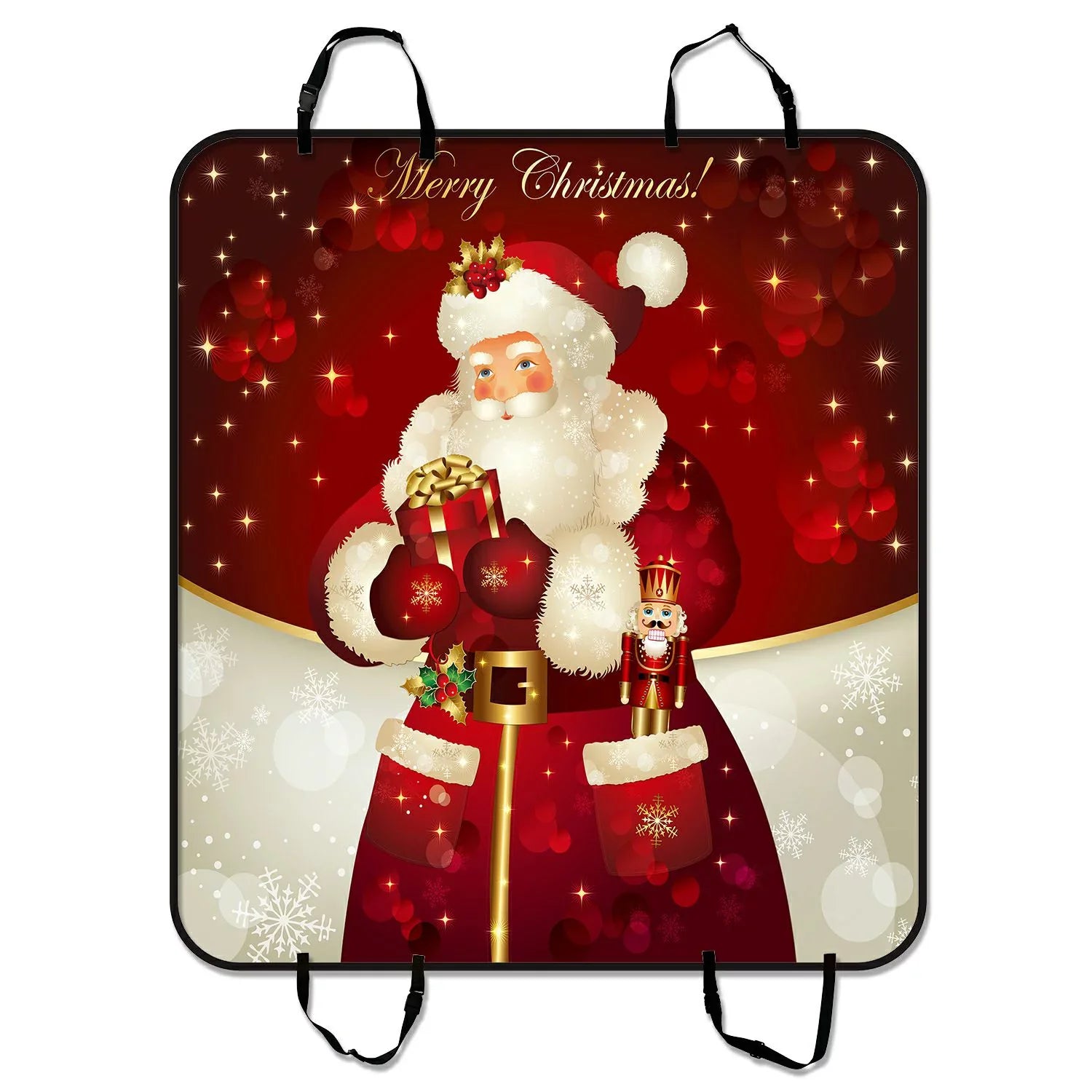 GCKG Merry christmas Dreamlike the Santa Claus Pet Car Seat Shield Dog Car Seat Mat Hammock Cargo Mat Trunk Mat For Cars Trucks and SUV 54x60 inches