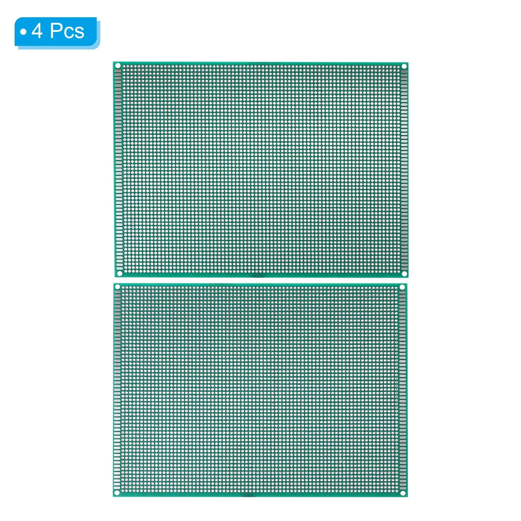 Uxcell 7.9" x 5.9" Double Sided PCB Board, 4 Pcs, Green