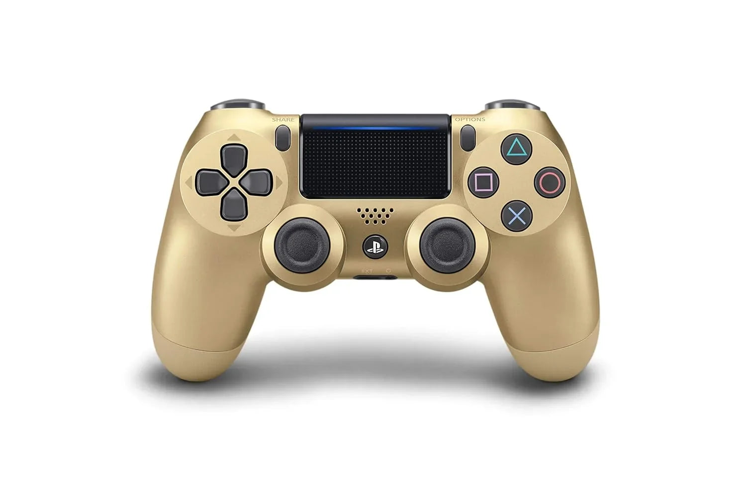Like New PlayStation 4 DualShock Wireless Gold 2 Controller with Earbuds BOLT AXTION Bundle