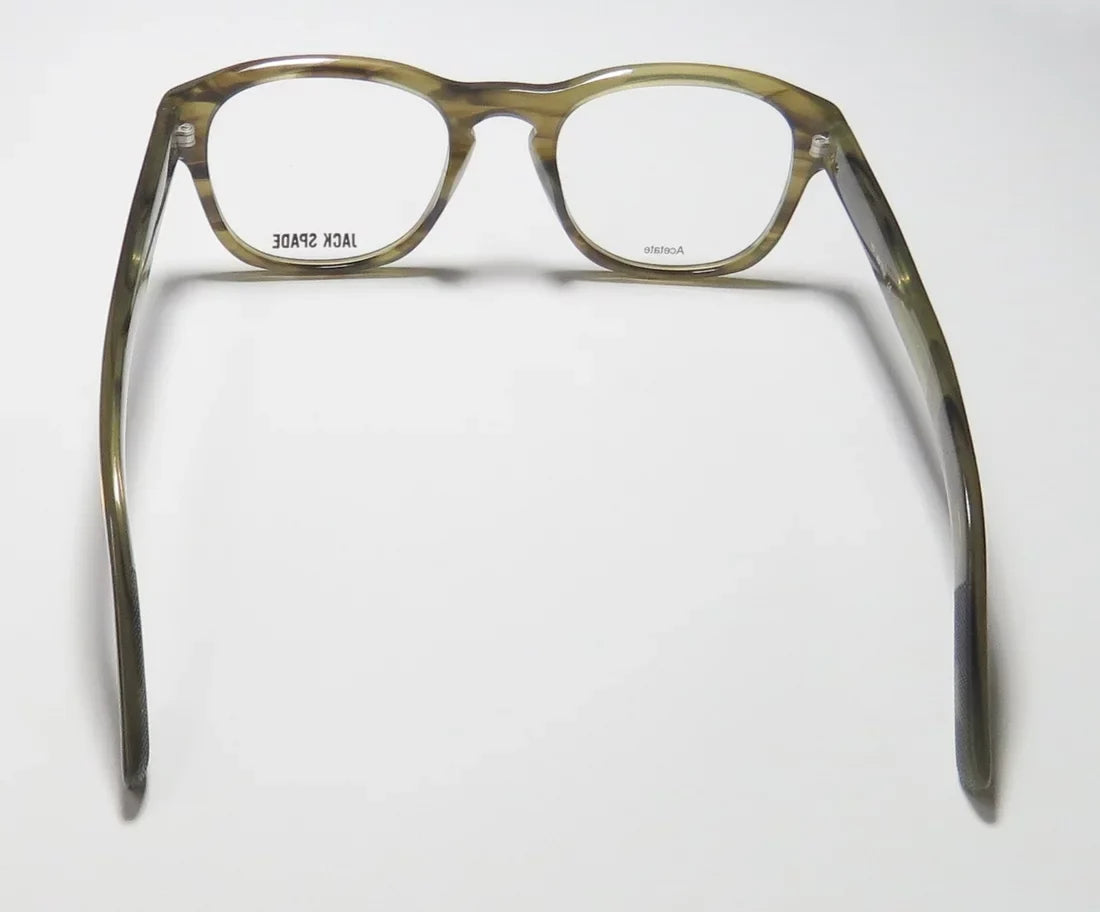 NEW JACK SPADE FREEMAN MENS/WOMENS DESIGNER FULL-RIM STRIATED OLIVE BRAND NAME COLLECTIBLE AUTHENTIC FRAME DEMO LENSES 48-20-140 EYEGLASSES/EYEGLASS FRAME