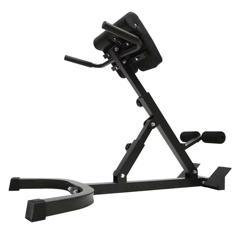 5 Position Tilt Angle Roman Chair Back Extension Machine, Hyperextension Bench W/ Angle Height Adjust 150kg/330lbs
