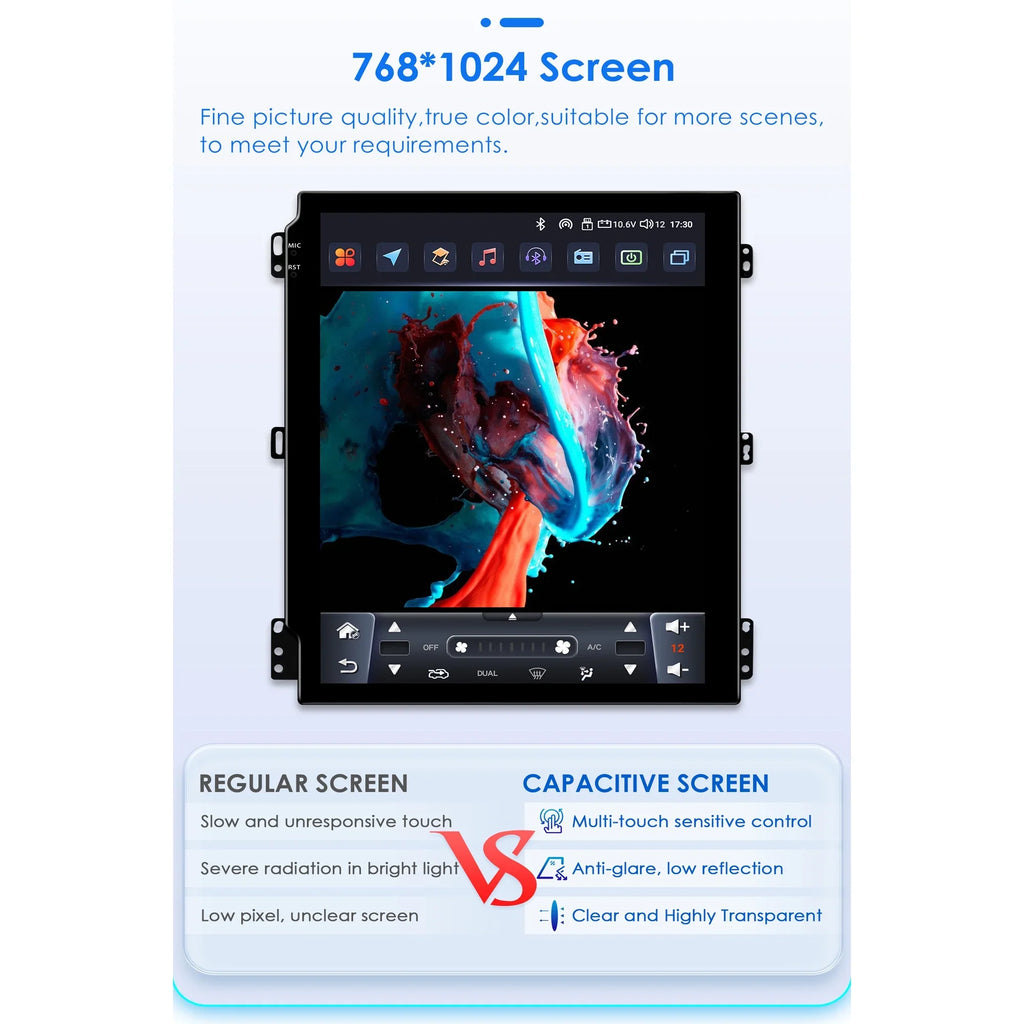 Apple Carplay Android 13.0 Wifi Bluetooth 4+32GB RDS 9.7" Car Stereo Radio Head Unit GPS Navigation Player For Ford Focus 2011 2012 2013 2014 2015 2016 2017 2018 2019