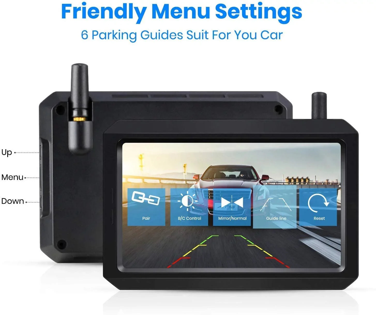 Wireless Digital BackUp Camera Kit, Dual Camera Channels Trailer Reverse Cameras, Waterproof Rear View Camera for Truck, RV, Car, Camper,Trailer
