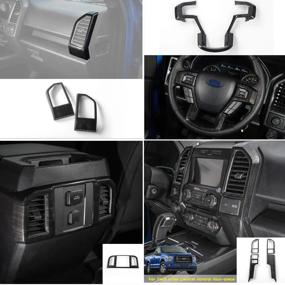 Teledu Car ABS Interior Center Console Protection Trims 8 pcs F150 m