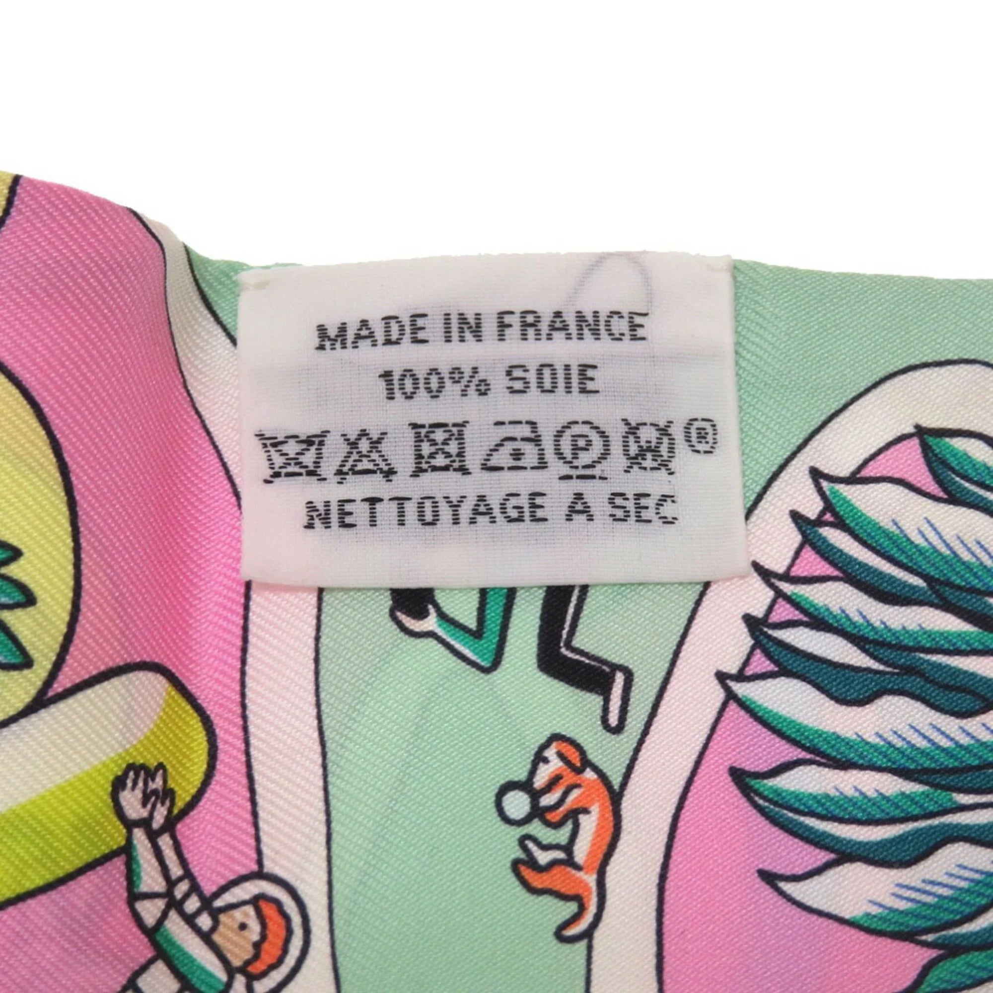 Pre-Owned Hermes Twilly Exposition Universelle Silk Rose Scarf (Fair)