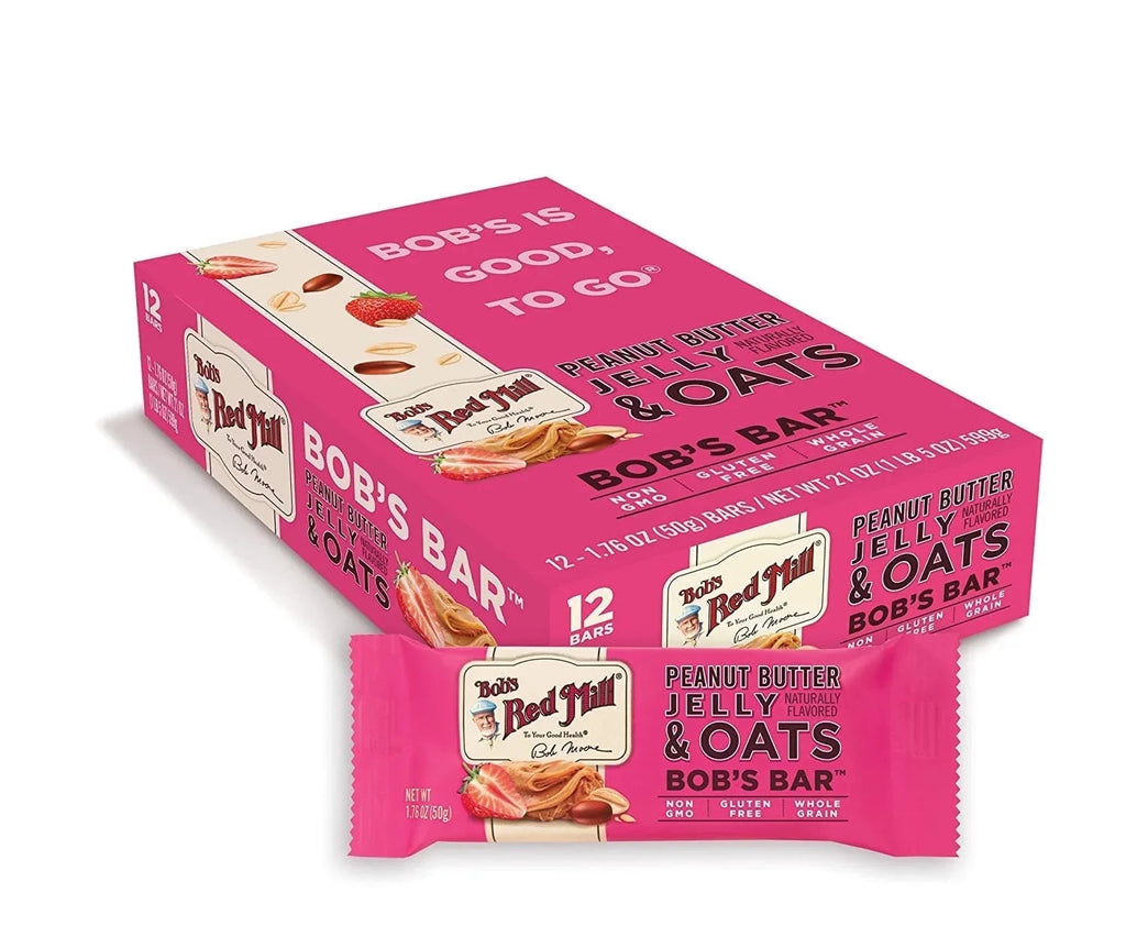 Bob's Red Mill Bob's Bar Peanut Butter Jelly & Oats -- 12 Bars