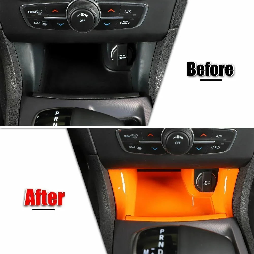 Teledu 14x Orange Inner Set Center Console Dash Shield Trim Kit
