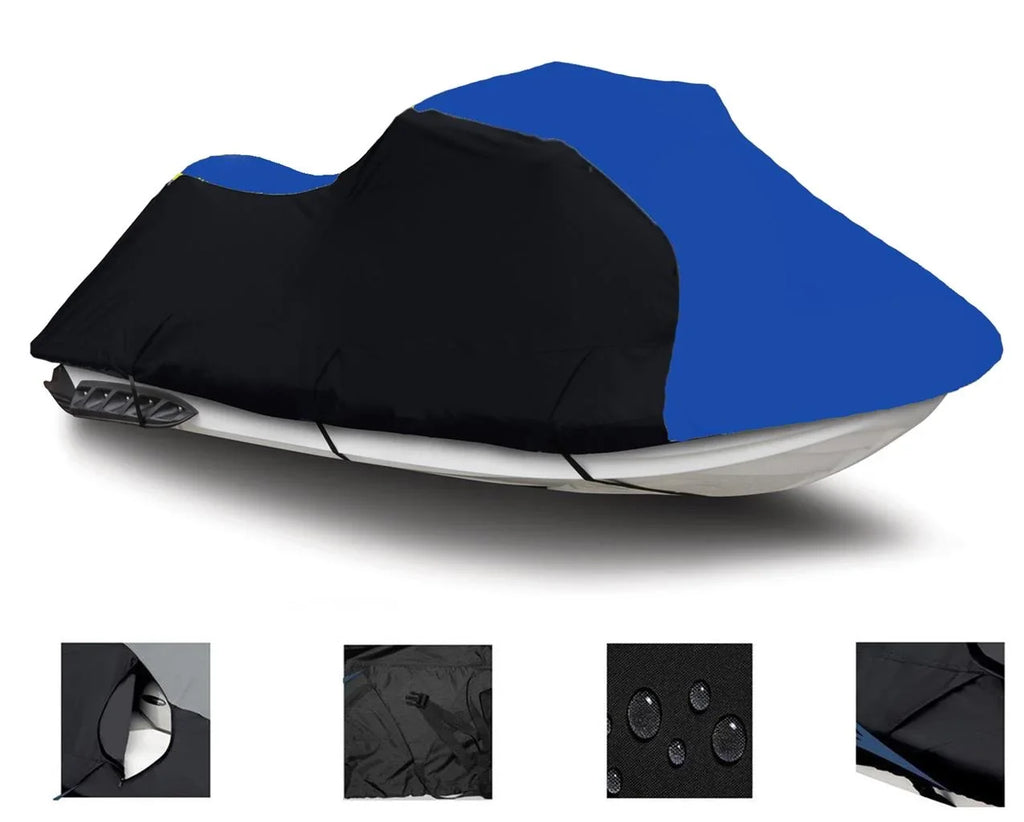 BLACK / BLUE HEAVY-DUTY, TOP OF THE LINE Shield Suitable for Kawasaki 750 ZXI / 900 ZXI 1995 1996 1997 Jet Ski Watercraft Protection 2 Seater
