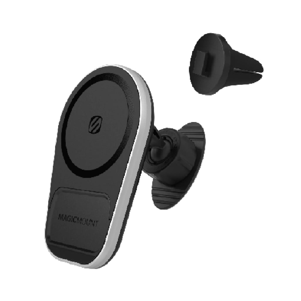 Scosche MPQ5DV-SP1 Dash/Vent Magnetic Wireless Charging Mount Fitting W/ MagSafe iPhone, Galaxy