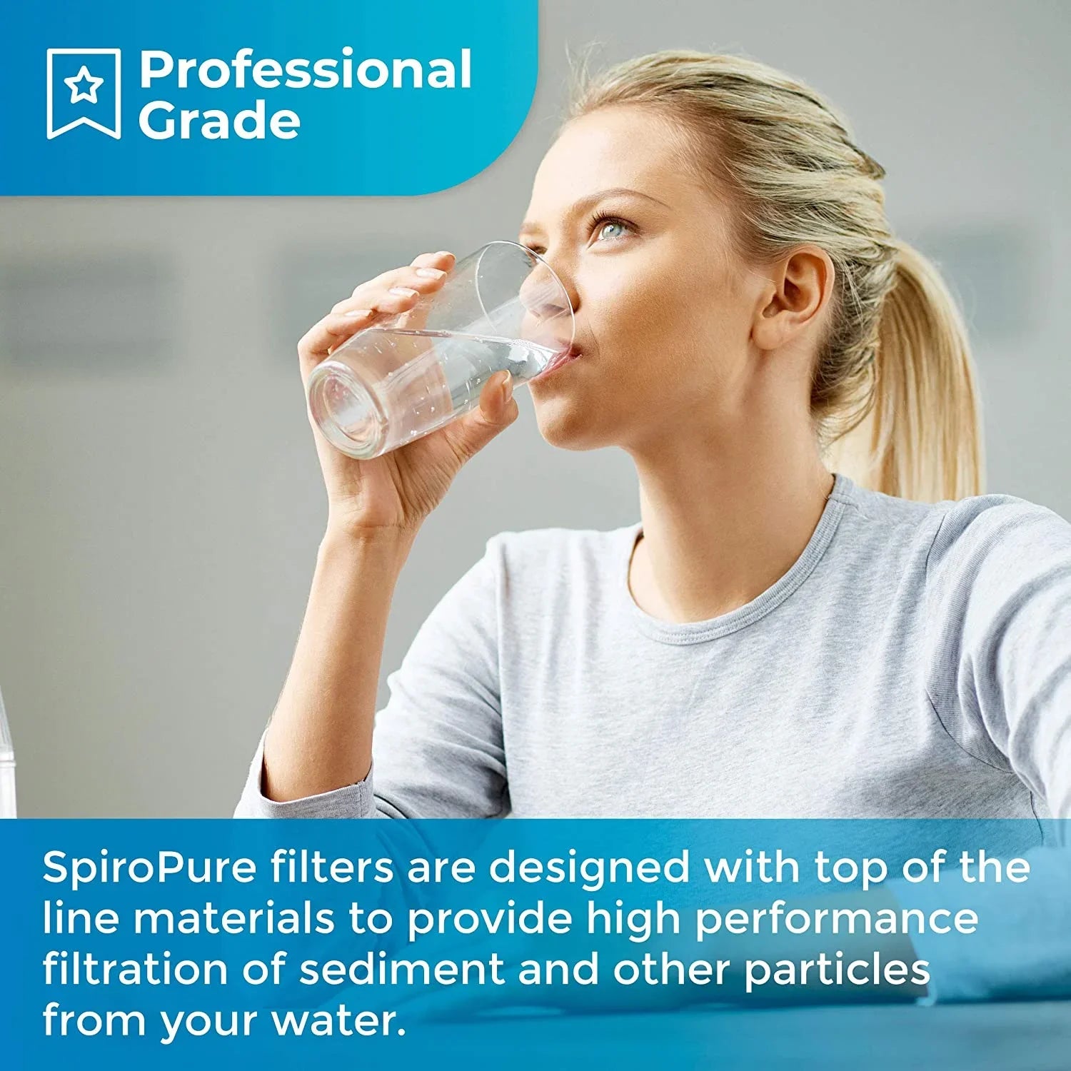 SpiroPure SP-P25 10x2.5 25 Micron Spun Melt-Blown Polypropylene Sediment Water Filter Cartridge P25 155015-43 (Case of 24)