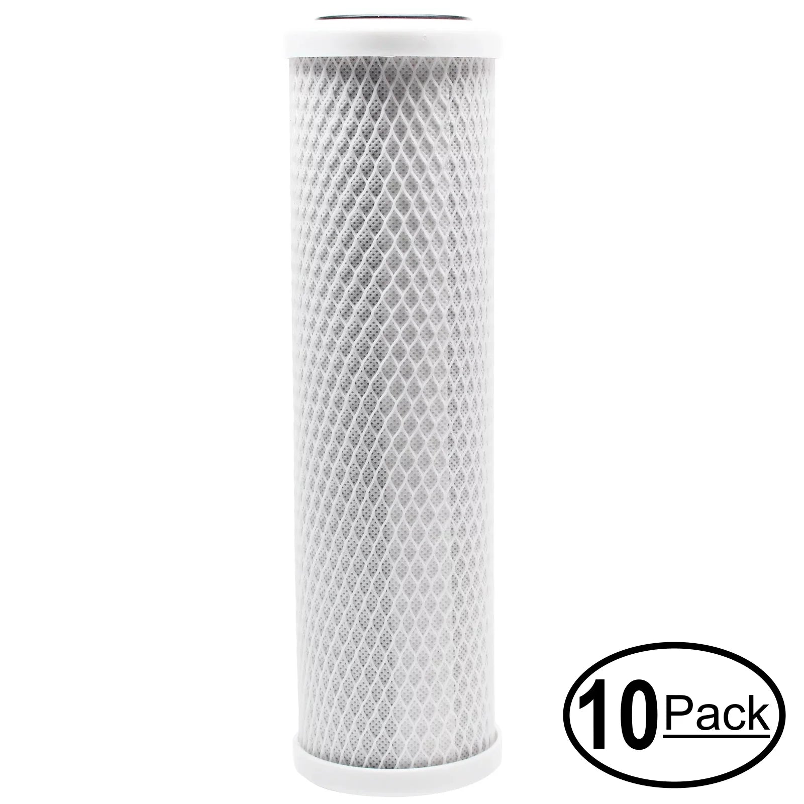 10-Pack Replacement for PuROLine PL30T36 Activated Carbon Block Filter - Universal 10 inch Filter for PuROLine PL30T36 Three Stage RO System - Denali Pure Brand