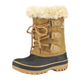 Dream Pairs Boys Girls Toddler Kids Ankle Winter Snow Boots Faux Fur-Lined Soft Boots Shoes Warm FORESTER TAN Size 1 Little Kid